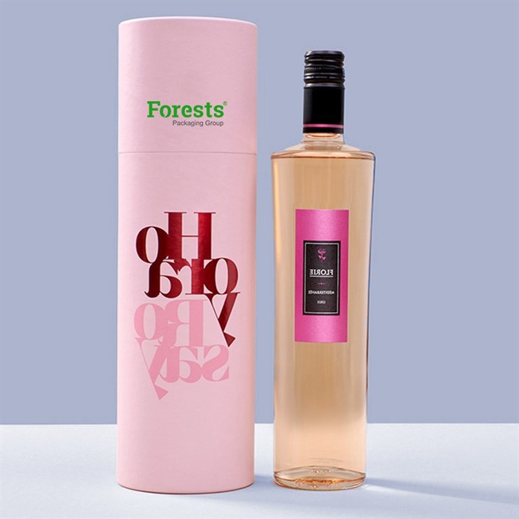 pink champagne cylinder packing box