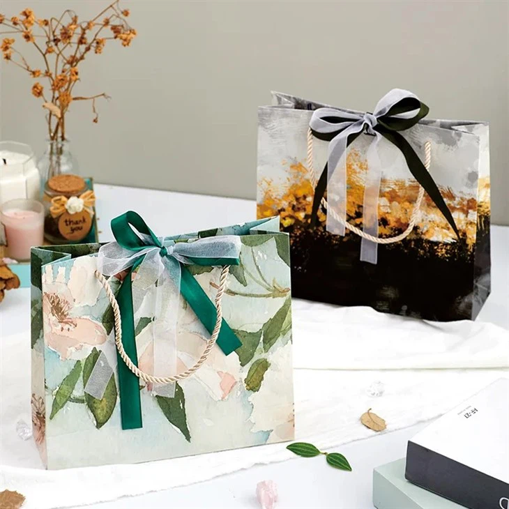 Custom Ribbon Bows Floral Gift Bags