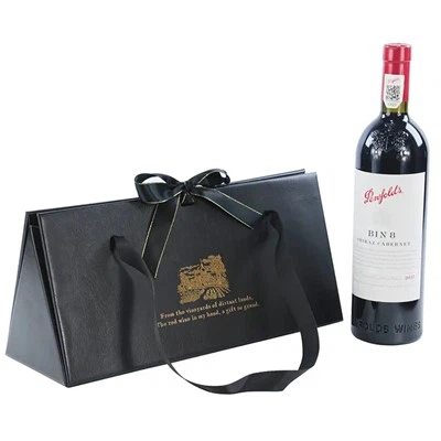 PU Leather Folding Wine Packaging Boxes