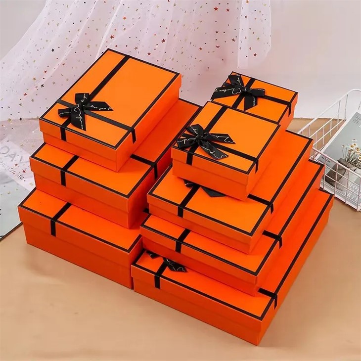 Luxury Orange Gift Boxes With Lids
