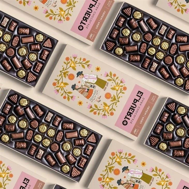 Folding Paper Chocolate Bar Packaging Boxes
