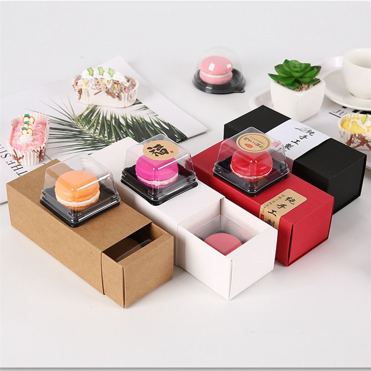 Kraft Paper Macrons Drawer Packaging Boxes
