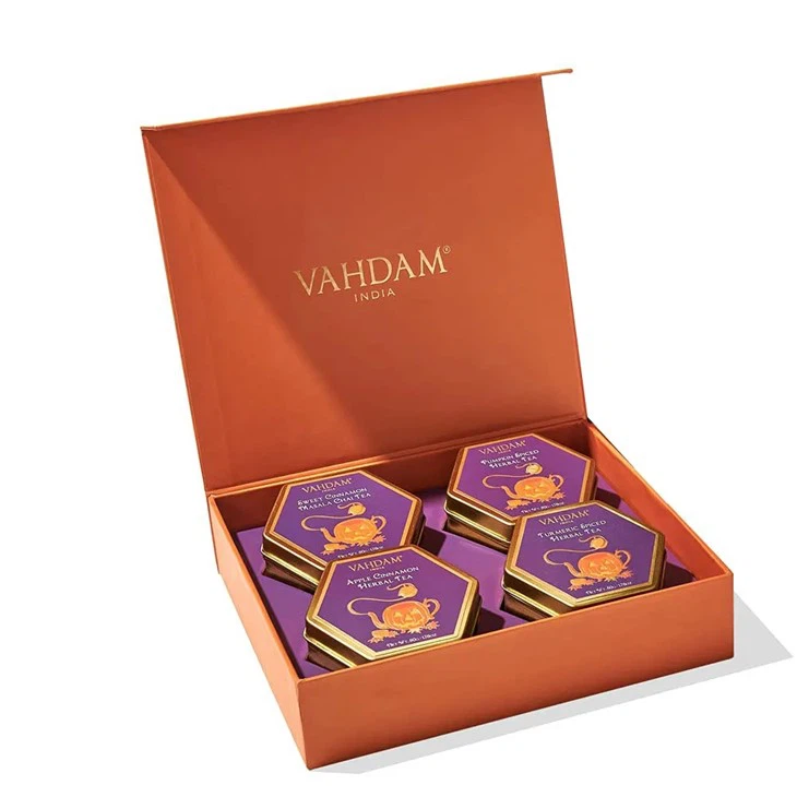 Orange Luxury Cardboard Tea Gift Box