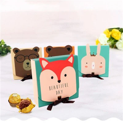 Lovely Foxes Shapes Chocolate Candy Boxes