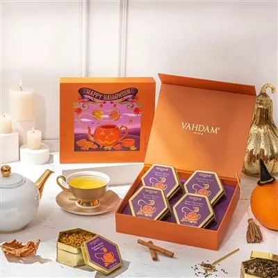 Orange Luxury Cardboard Tea Gift Box