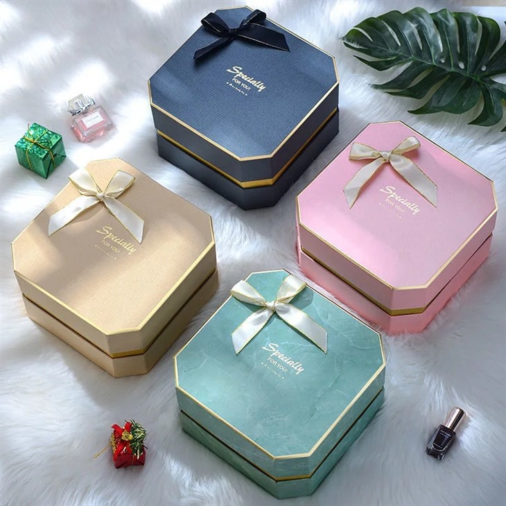 Wedding Octagonal Ribbon Gift Boxes