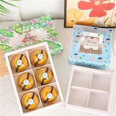 Cardboard Egg Yolk Pastry Packaging Boxes