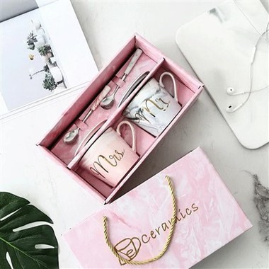 Marble Pattern Mug Drawer Gift Box