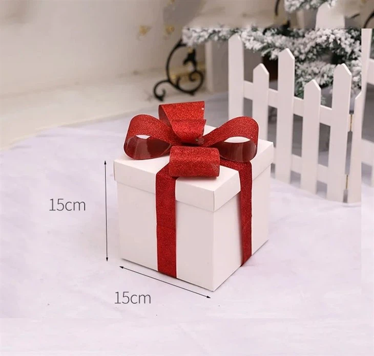 White Square Christmas Cardboard Gift Boxes
